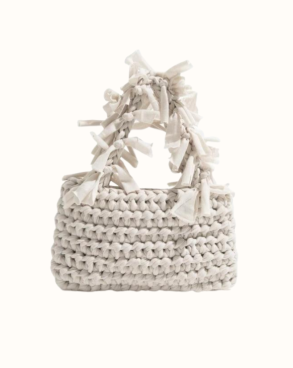 Macramé mini fringe bag