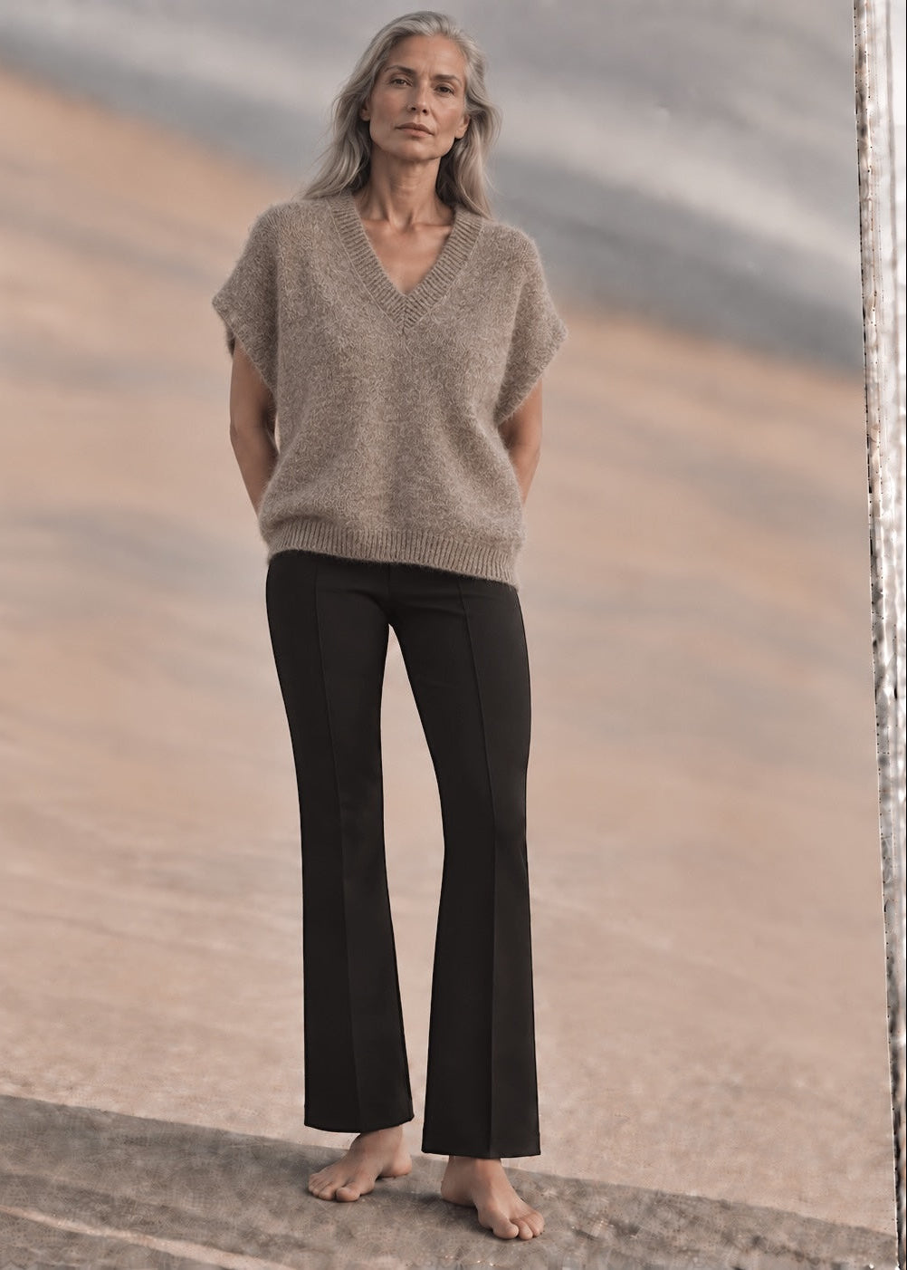 Plush Mohair Sleeveless Knit