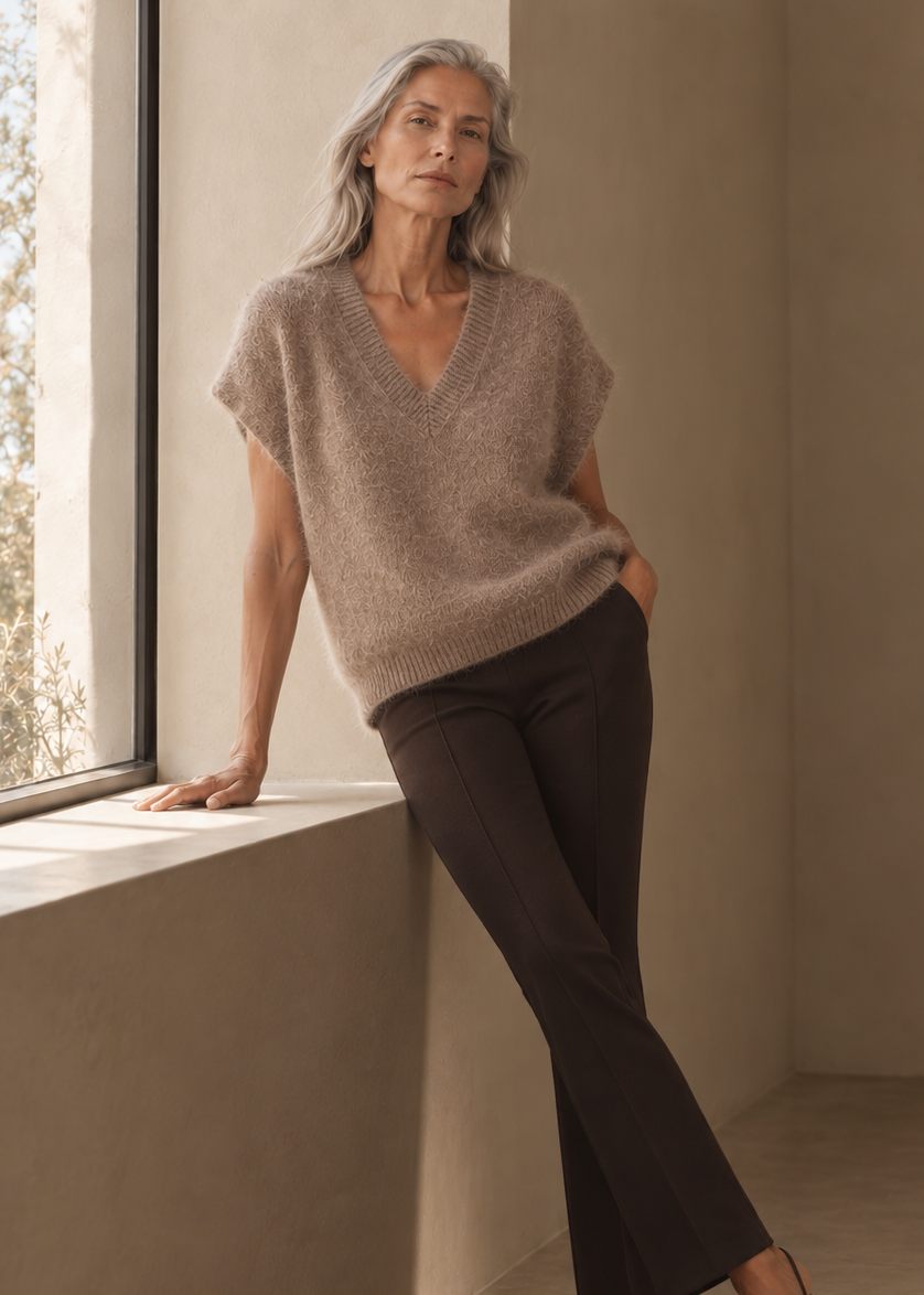 Plush Mohair Sleeveless Knit
