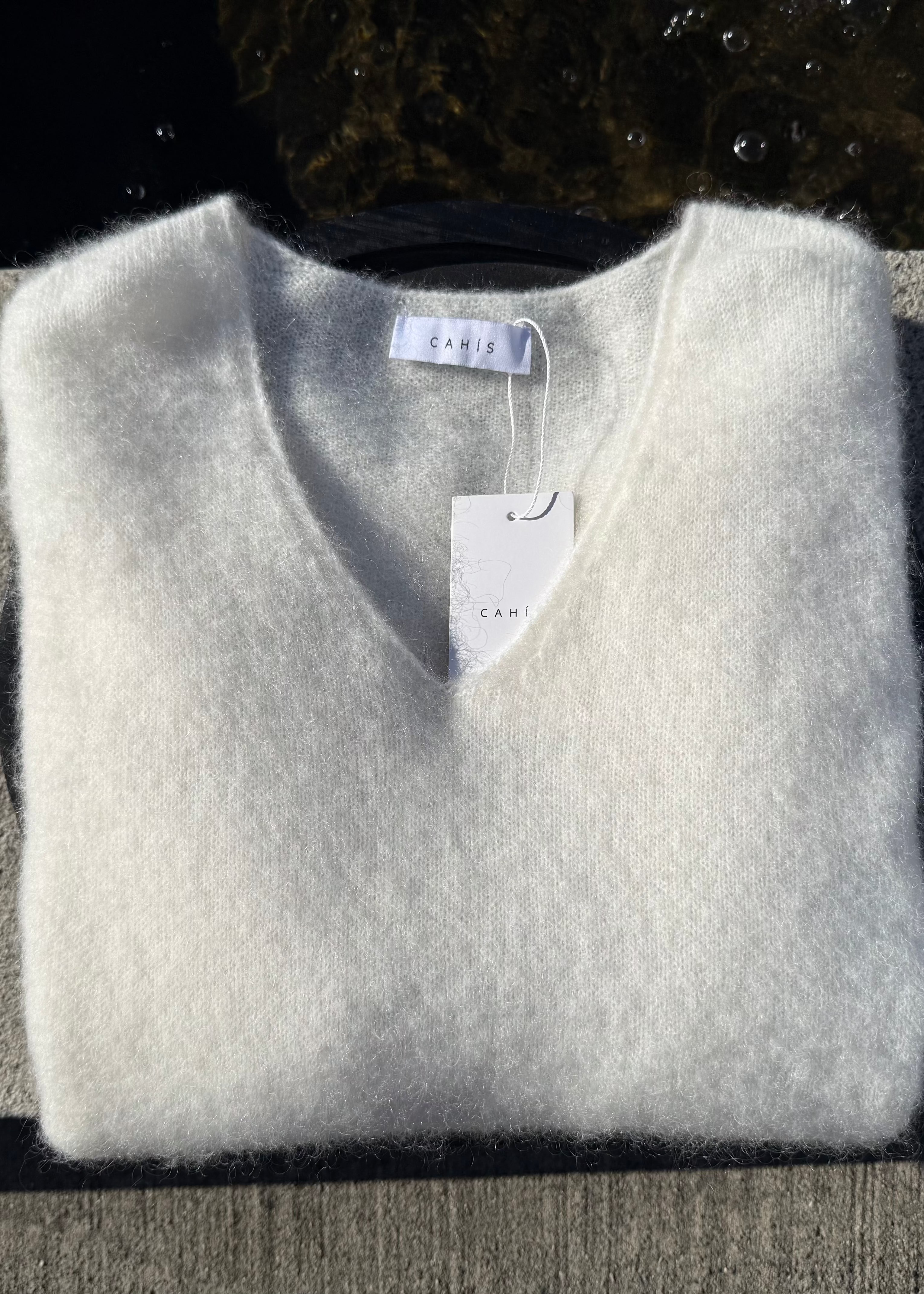 Plush Mohair V-Neck