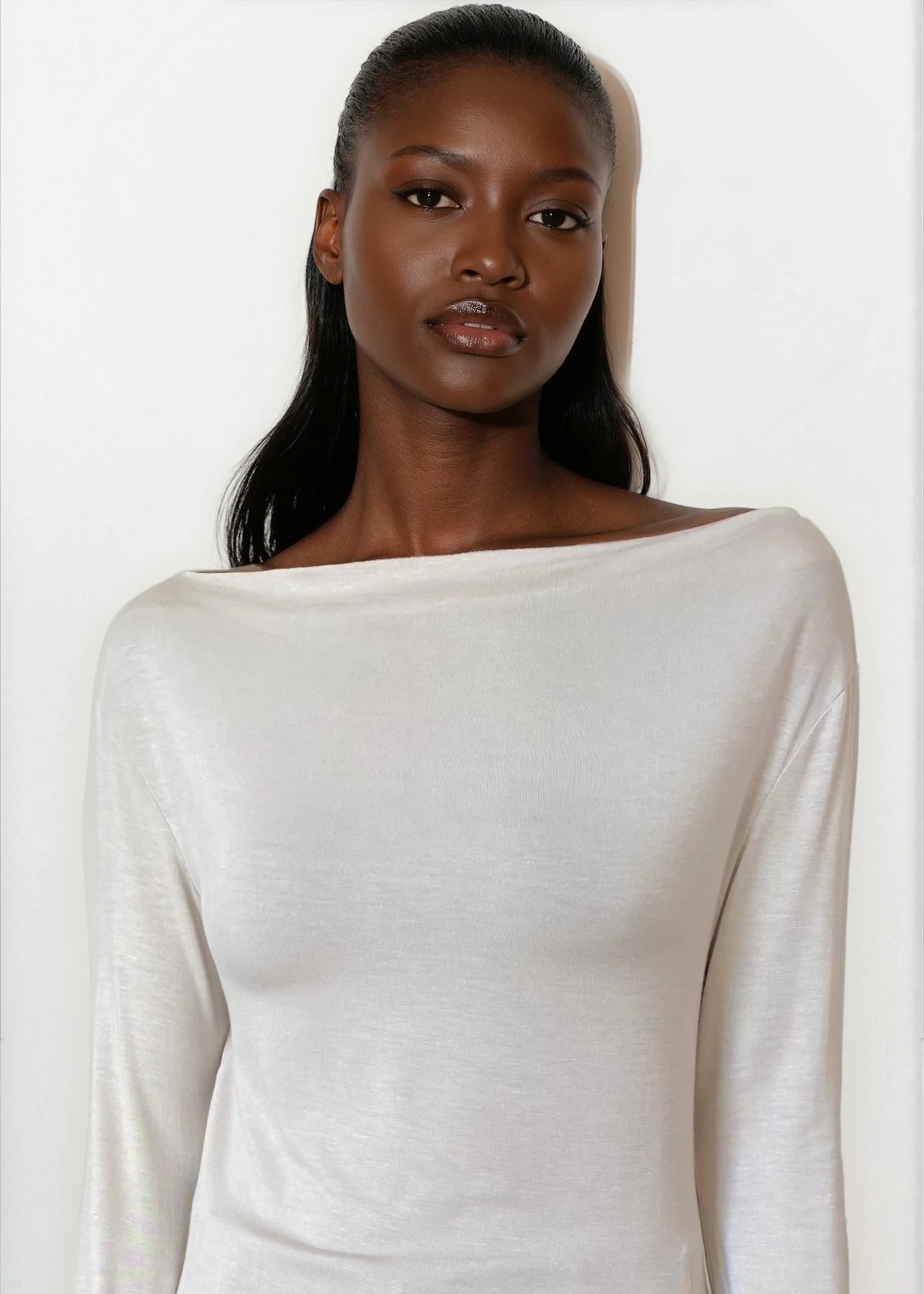 Bamboo slit boat neck - Dusk