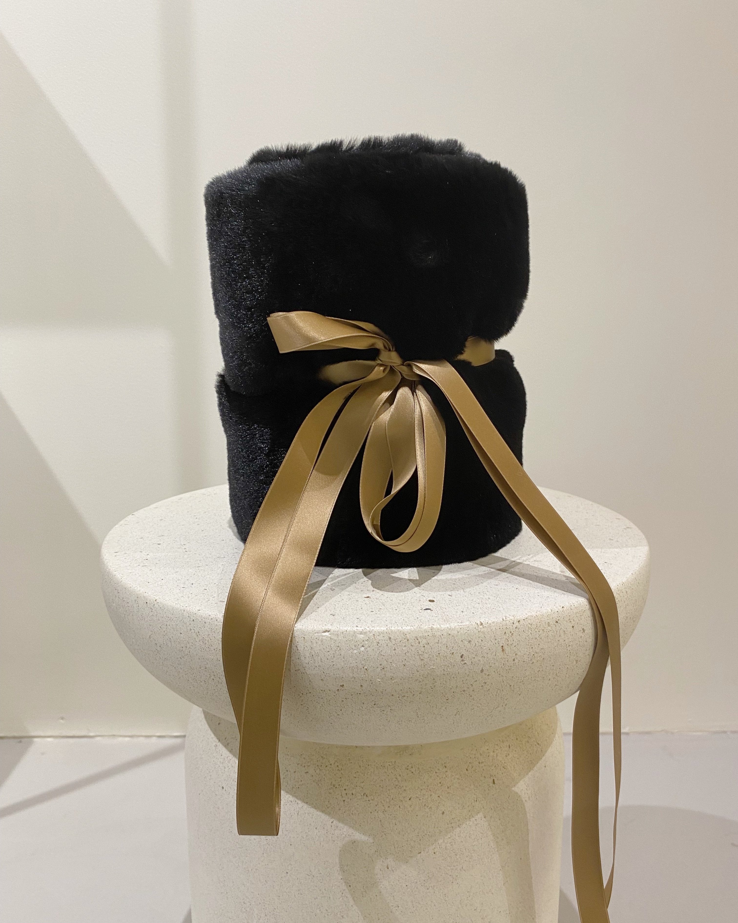Plush faux fur scarf