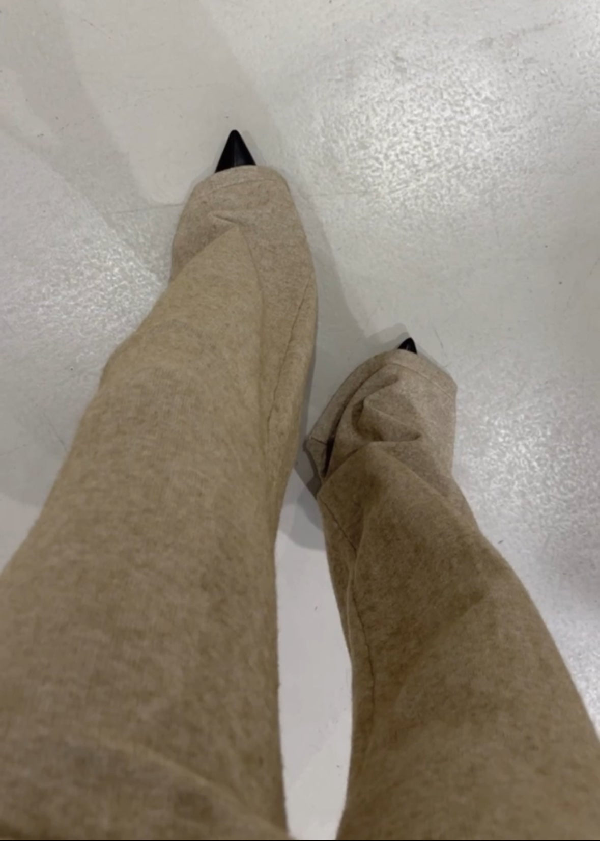 Tan pants on a white background