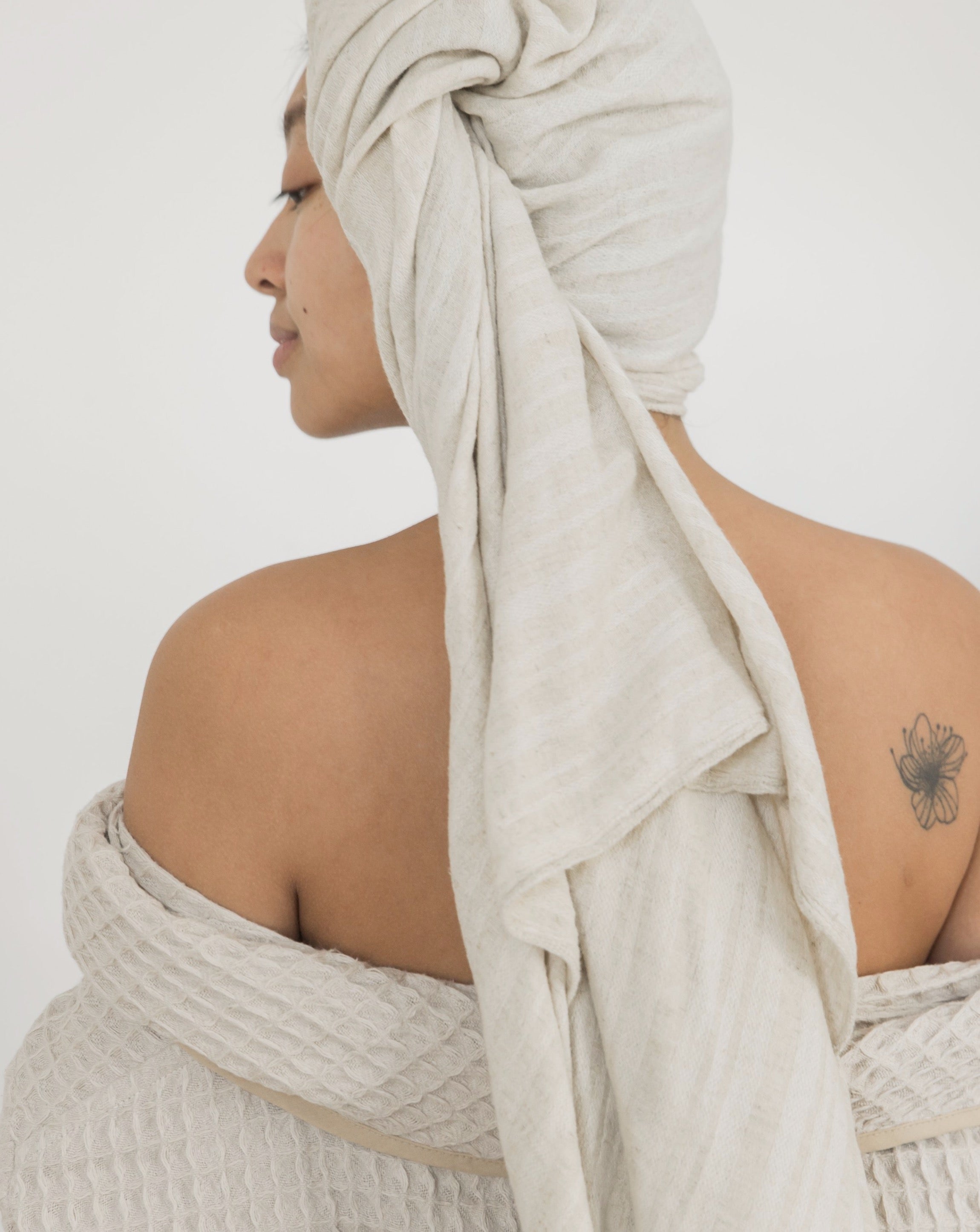 Niri linen cotton towel - sand