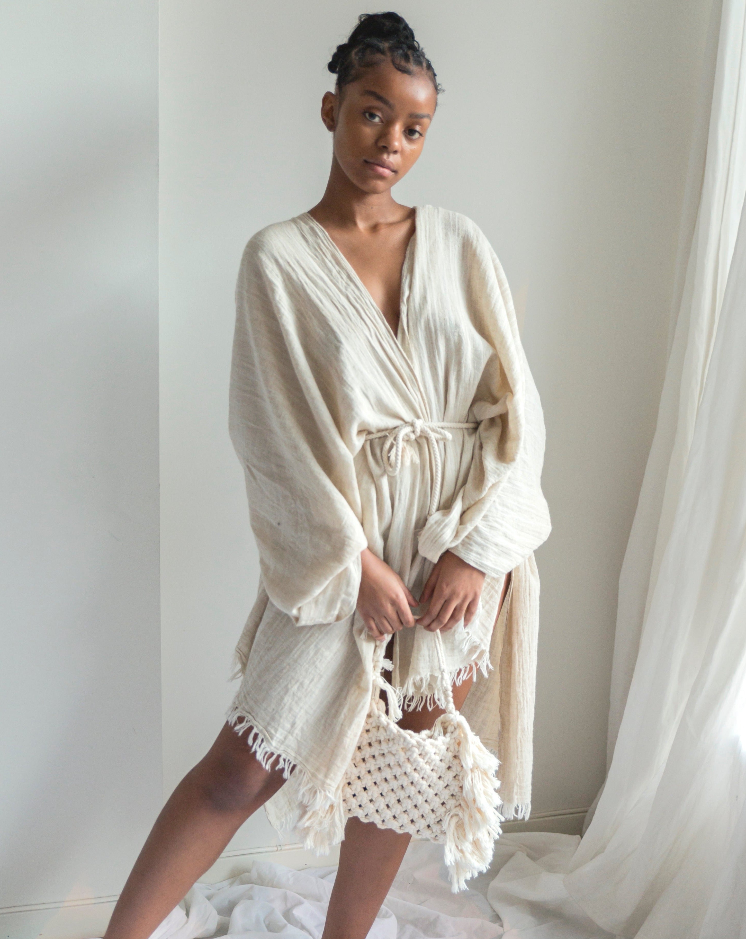 Niri linen cotton towel - sand