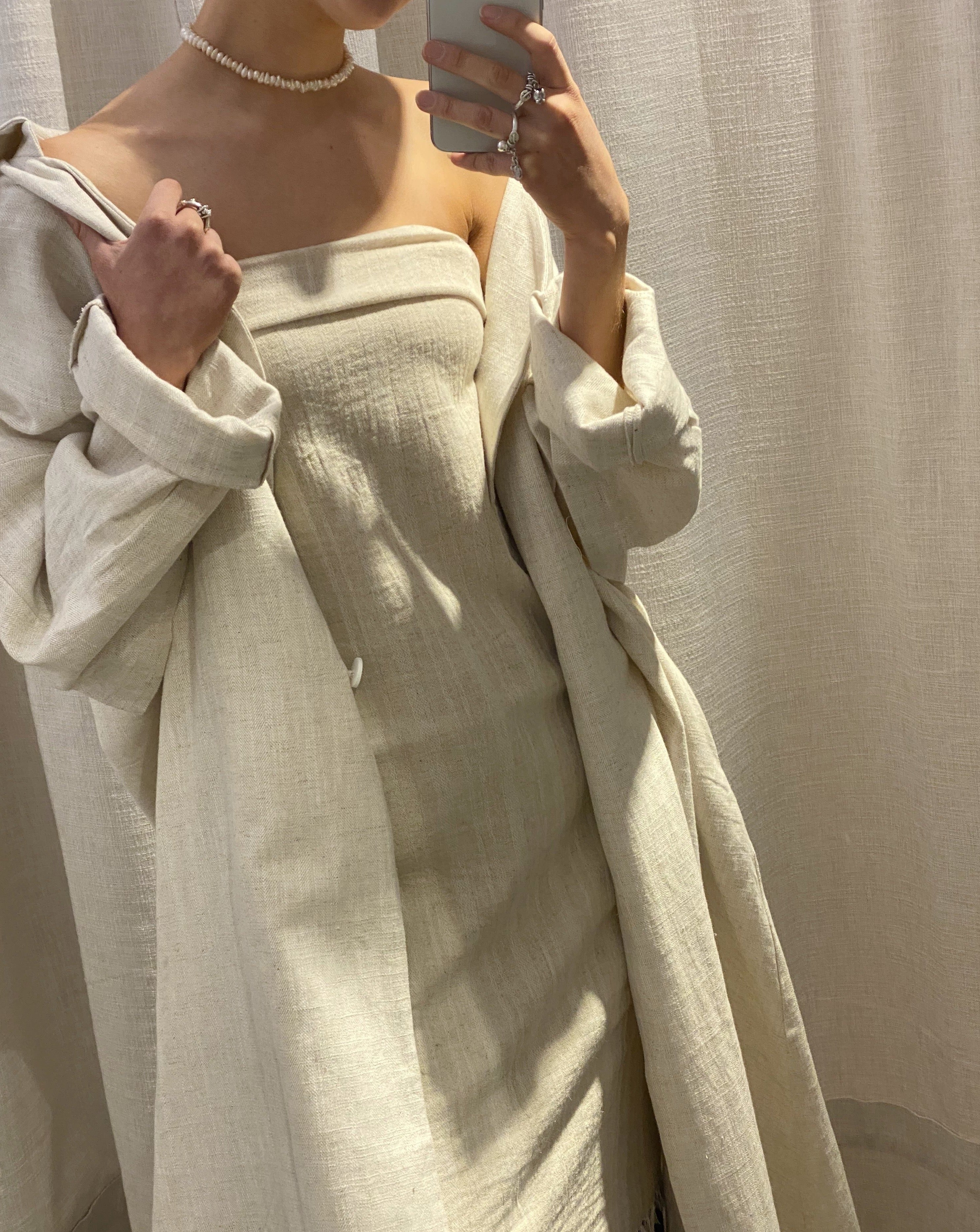 Niri linen cotton towel - sand