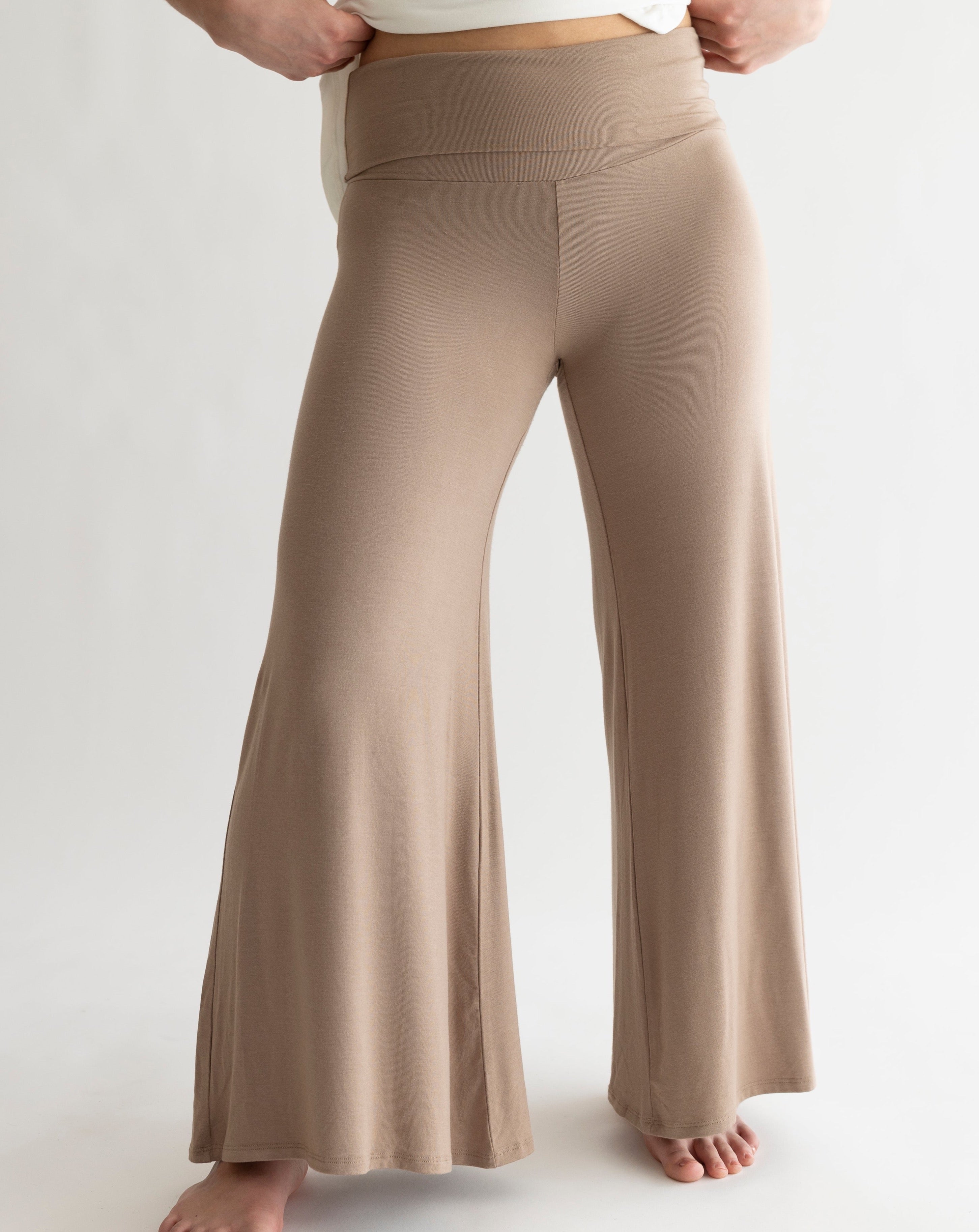 Bamboo cropped lounge pant - Mocha