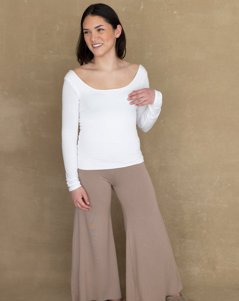 Bamboo cropped lounge pant - Mocha