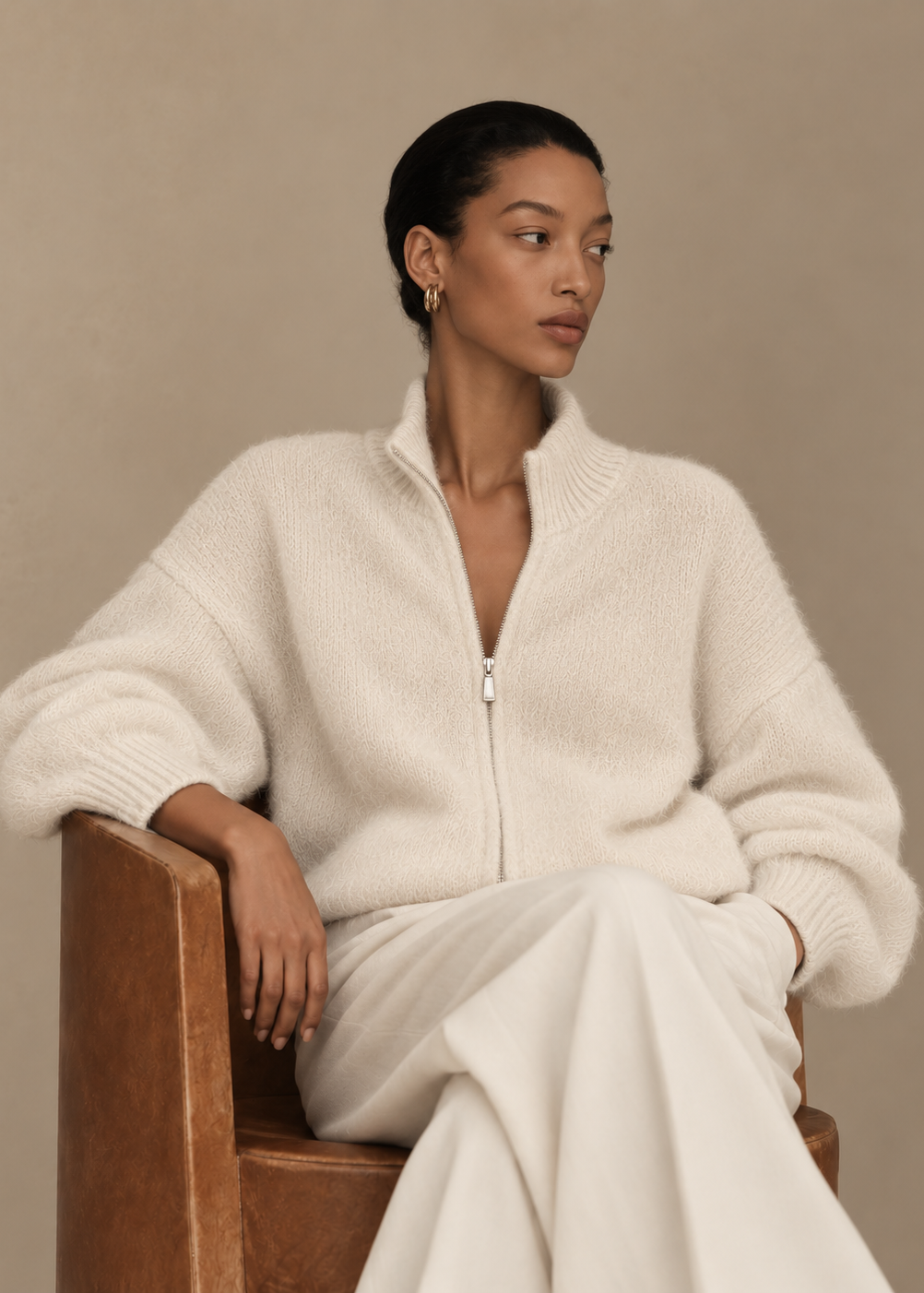 Plush Mohair Knit Jacket