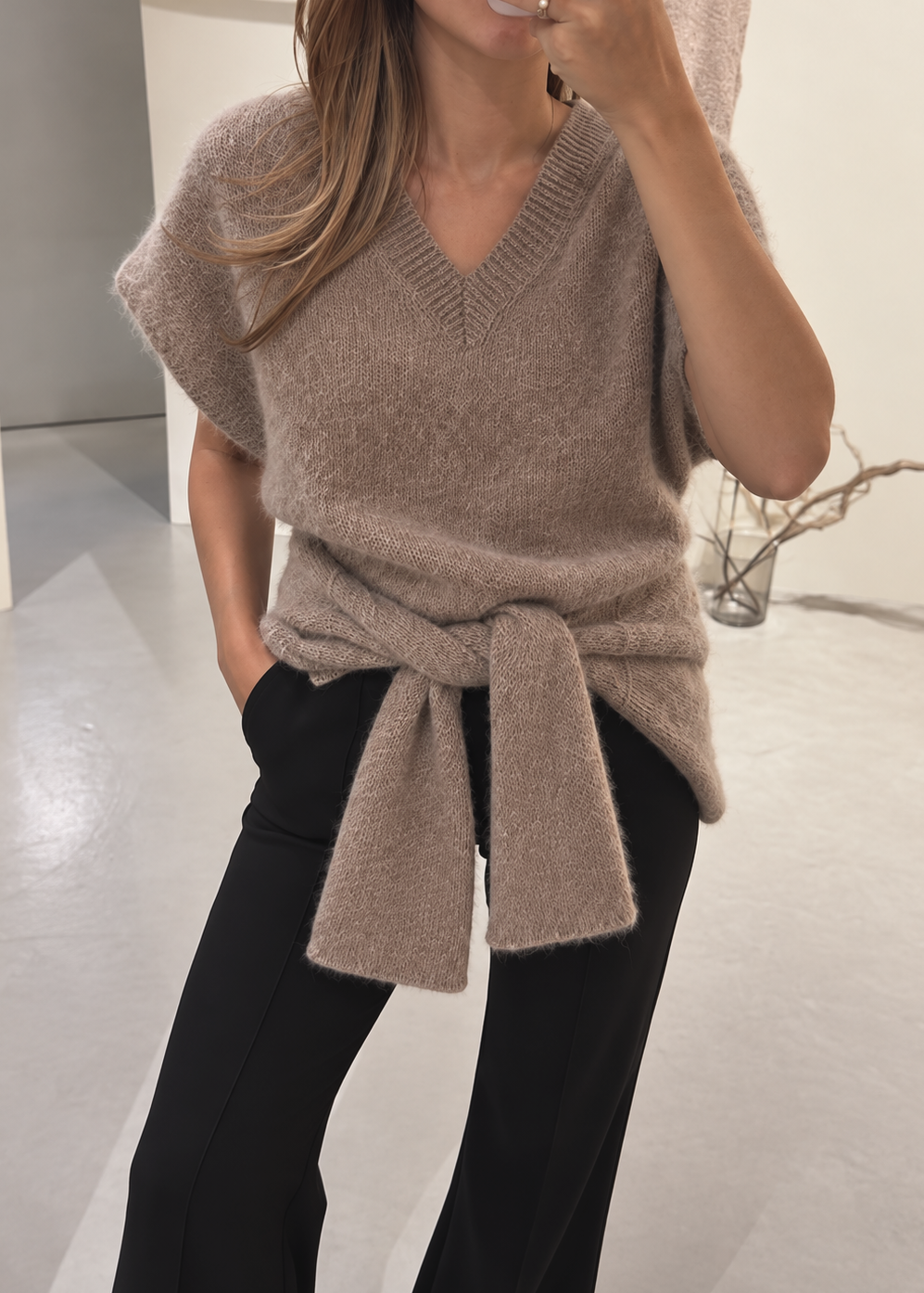 Plush Mohair Sleeveless Knit