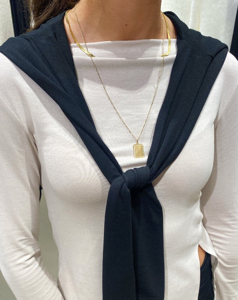 Bamboo slit boat neck - Dusk