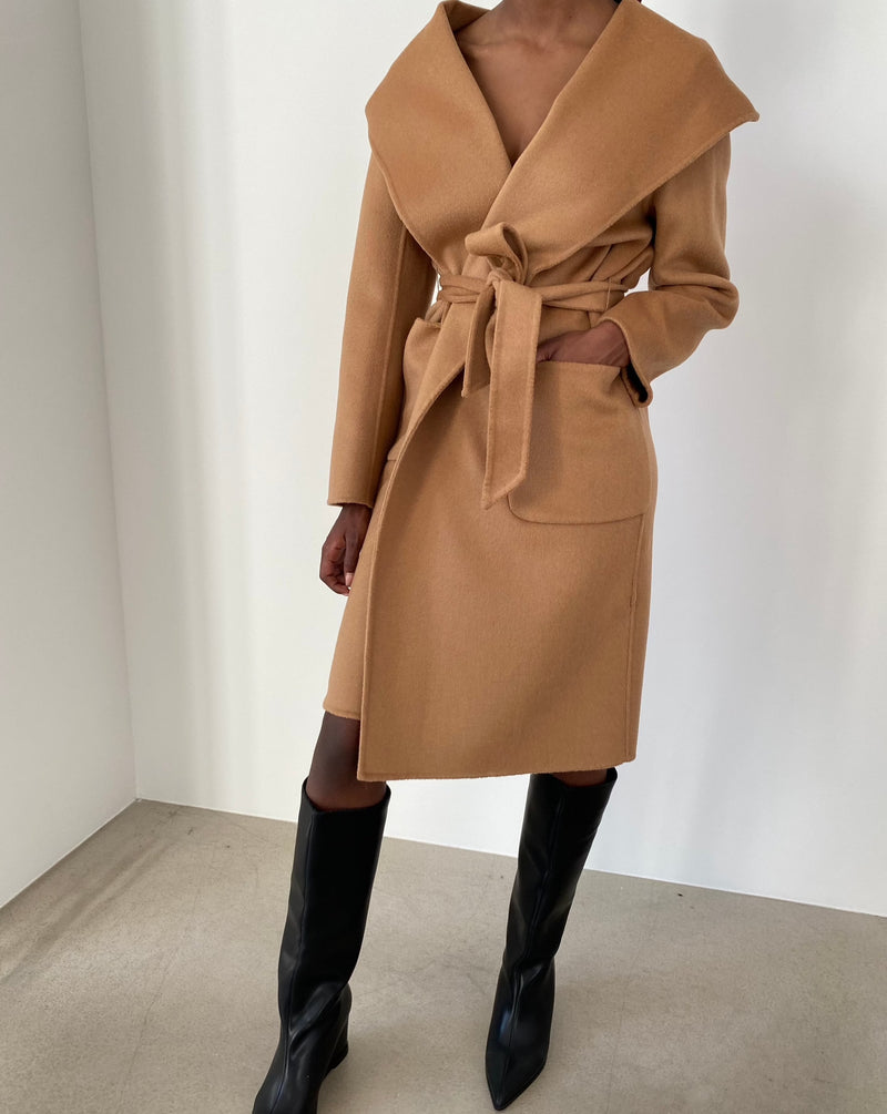 Alixi belted wool - Camel