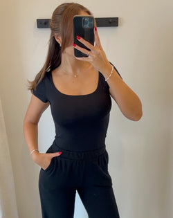 Bamboo cap sleeve - Black