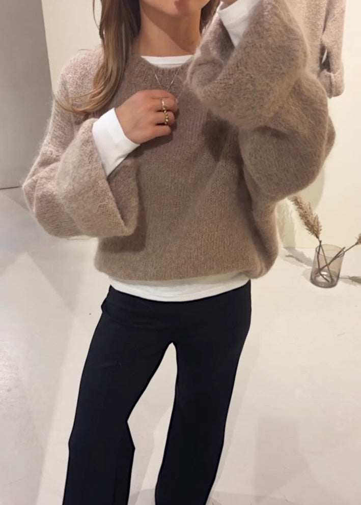 Plush Mohair Bell Sleeve Sweater