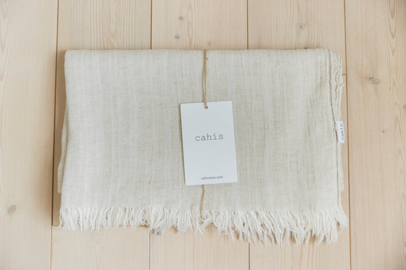 Niri linen cotton towel - sand