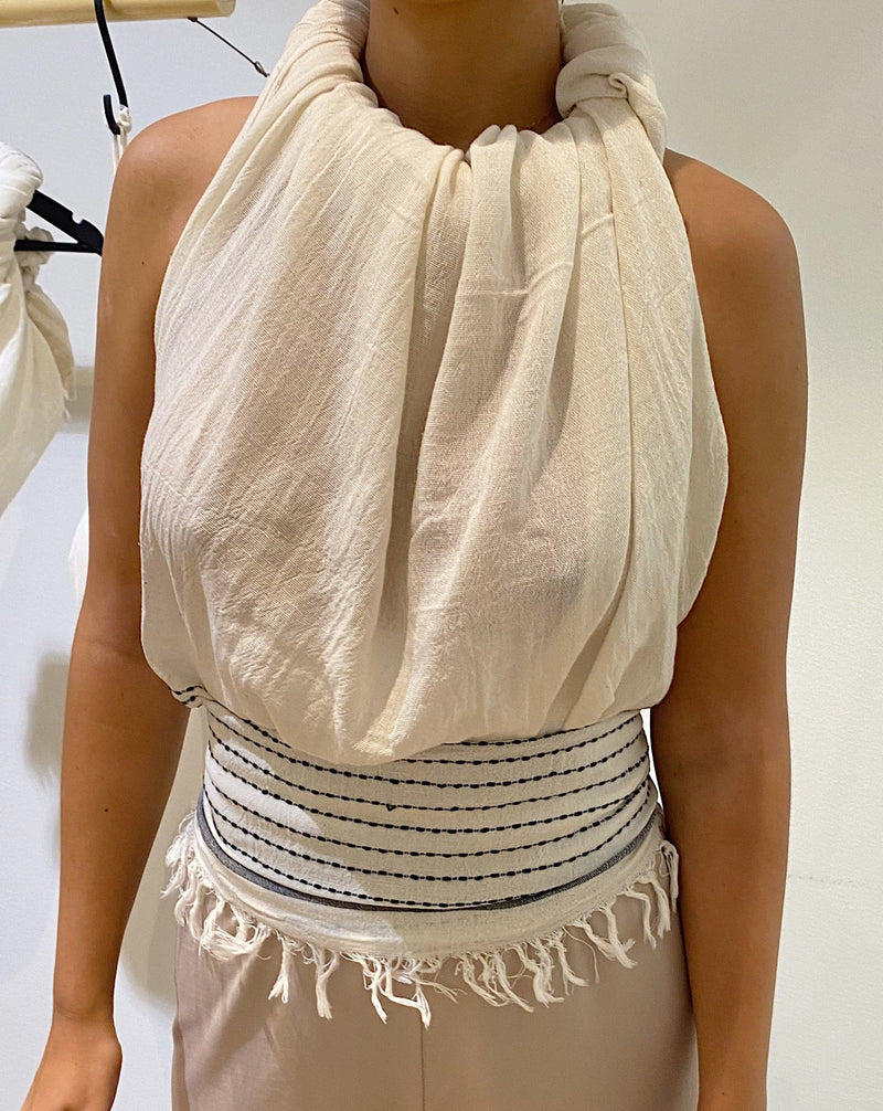 Aira fouta towel- Navy Stripe