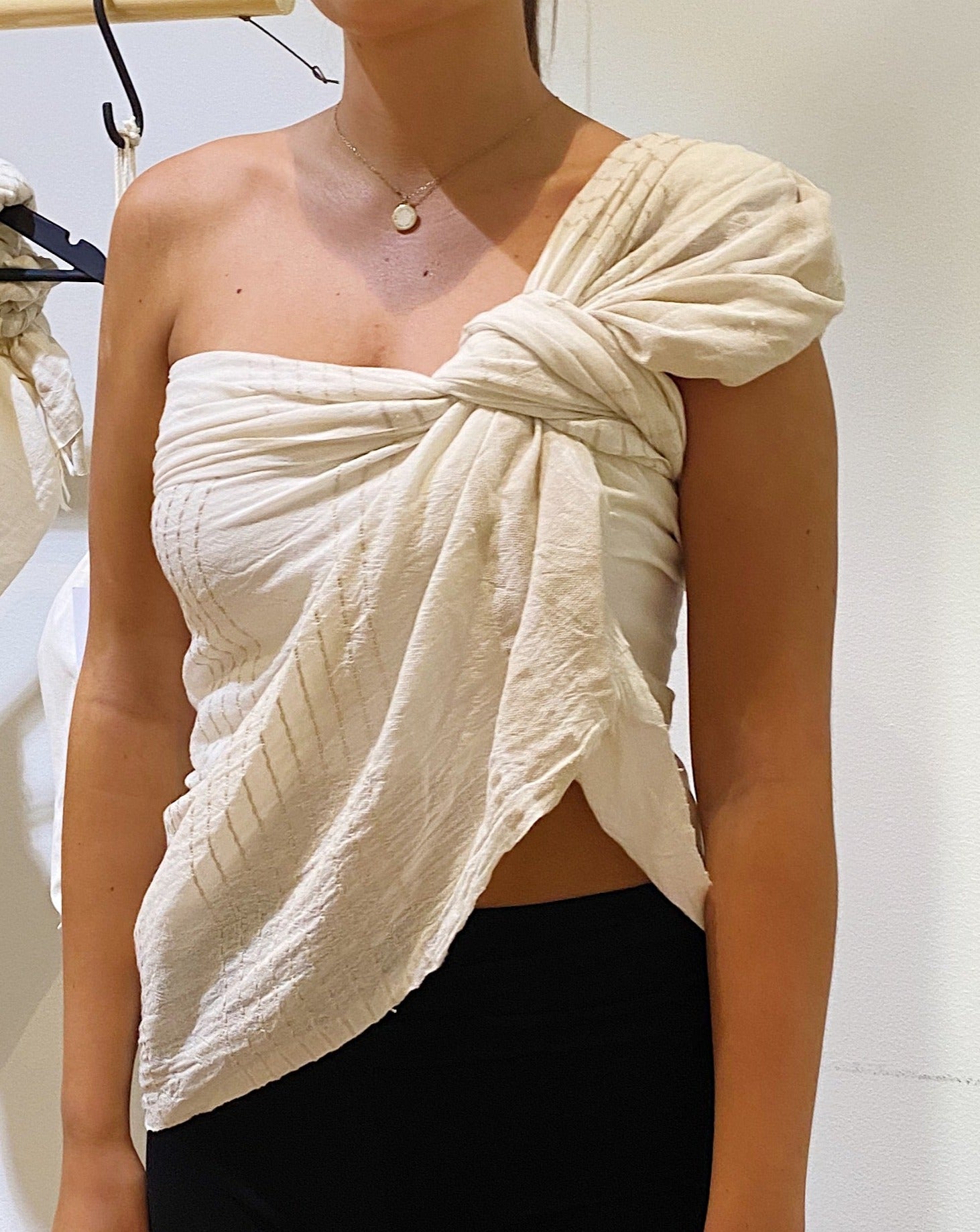 Aira fouta towel- Ivory Stripe